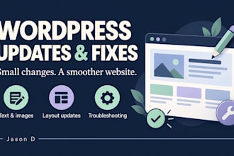 update your wordpress content and fix small website issues