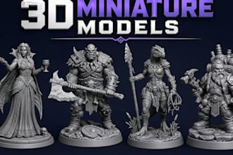 sculpt 3d miniature model warhammer 40k dnd tabletop 3d figurine for 3d printing