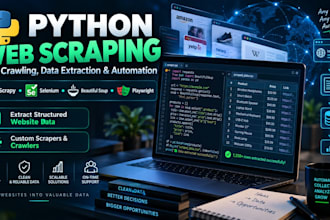 do python web scraping, web crawling, data mining and extraction