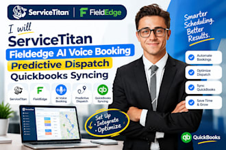 servicetitan fieldedge ai voice booking predictive dispatch quickbooks syncing