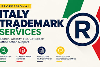 do italy trademark registration, search, classification and office action