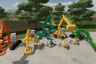 create model fs25 fs22 excavator tractor map conversion farming simulator