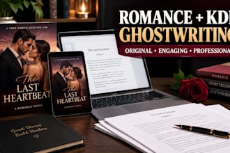 be your romance book ghostwriter and KDP ebook writer