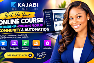 do kajabi online course membership coaching program community setup automation