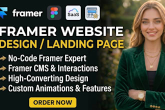 develop framer website, framer landing page, framer website design, framer cms