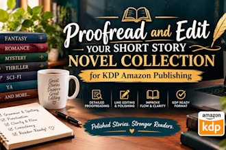 profread and edit your short story novel collection for KDP amazon publishing