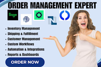 setup order management netsuite odoo fishbowl shipstation cin7 sage intacct crm
