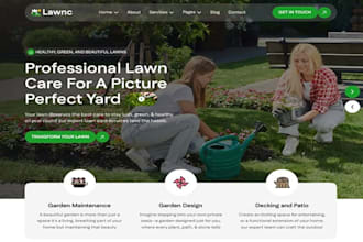 design wix landscaping website garden design lawn care service website