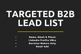 manual web research and build targeted b2b lead lists