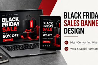 design high converting black friday sales banners and graphics