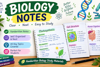 create clear biology notes and study materials