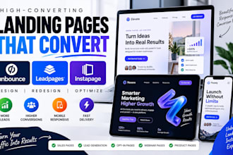 design, redesign and optimize unbounce, leadpages, instapage, carrd landing page