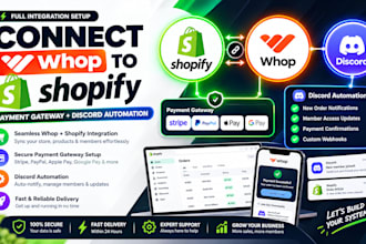 connect whop to shopify whop payment checkout payment gateway discord automation
