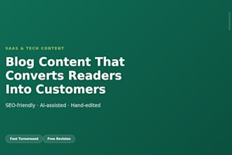 write SEO friendly saas and tech blog content that converts