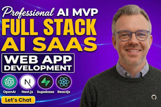 develop ai mvp, full stack ai saas web app with openai, nextjs, supabase reactjs