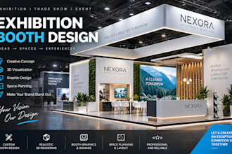 design professional exhibition booth and trade show graphics