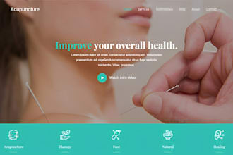 design wix acupuncture website holistic wellness treatment booking website