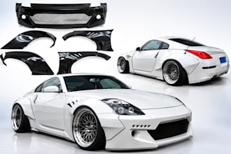 3d car modeling widebody kit 3d vehicle model custom car part automotive lowpoly