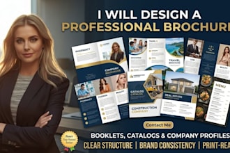 design a professional brochure, booklet, or company brochure