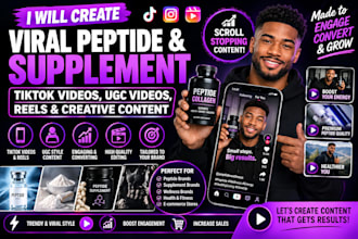create viral peptide ugc video titok video via promo content