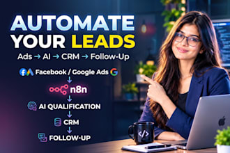automate lead generation, CRM and follow up with n8n