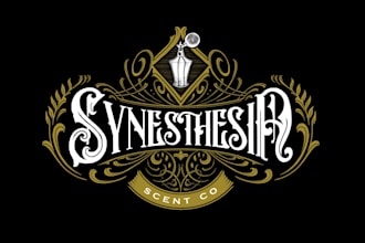 design a luxurious vintage perfume factory logo