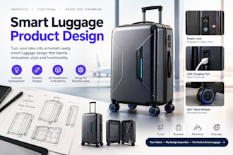 create 3d travel bag design product design, luggage product design