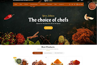 design spices shopify store food recipe website seasoning grocery herbs store