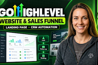 gohighlevel website, gohighlevel sales funnel, landing page, ghl crm automation