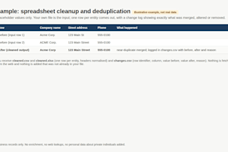 clean up and deduplicate your business spreadsheet