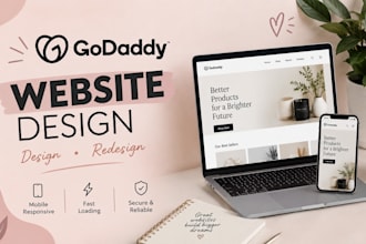 design or redesign your godaddy website, ecommerce store, and SEO