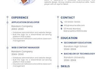 write and design a professional resume