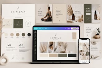 design canva brand kit, brand identity, canva templates, social media kit