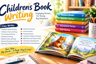 write your children book, write kids story and ghostwrite kid picture story book