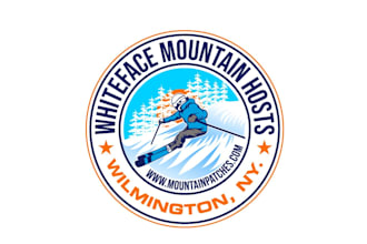create attractive and imagination skiing logo design