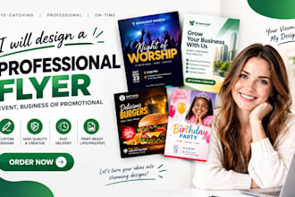 design a professional flyer, event flyer or business flyer