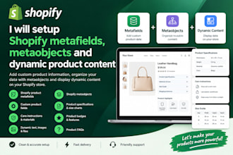 setup shopify metafields and dynamic product content