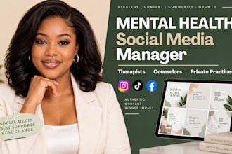 be your mental health social media manager for therapy and wellness