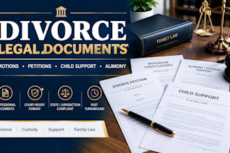 draft divorce motions petitions and family law documents for court