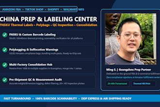 do amazon fba prep, barcode labeling, and china inspection