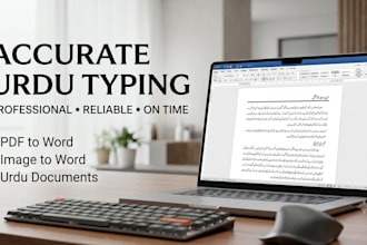 do accurate urdu typing from PDF and images