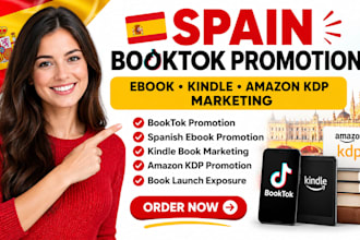 booktok promotion, ebook promotion, kindle books, amazon KDP marketing in spain