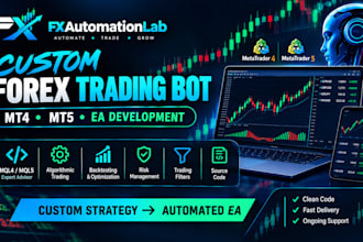 develop custom algorithmic forex trading bot ea for metatrader