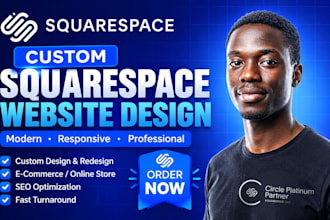 build squarespace website design, redesign squarespace website or store