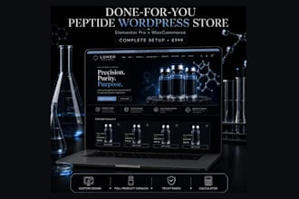 build complalnt peptide website research peptide woocommerce peptide website