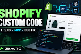 fix shopify liquid code, checkout errors, theme bugs and connect claude with mcp
