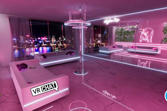 create interactive custom vrchat world vrc world 3d environment metaverse vrchat