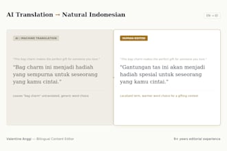 edit and localize your ai content to indonesian