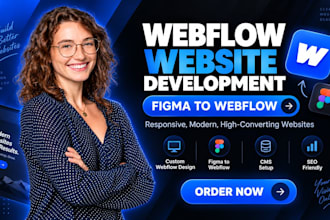 develop webflow website design webflow figma framer landing page template