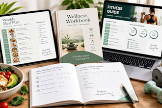 design meal plans, workbooks and fitness guides